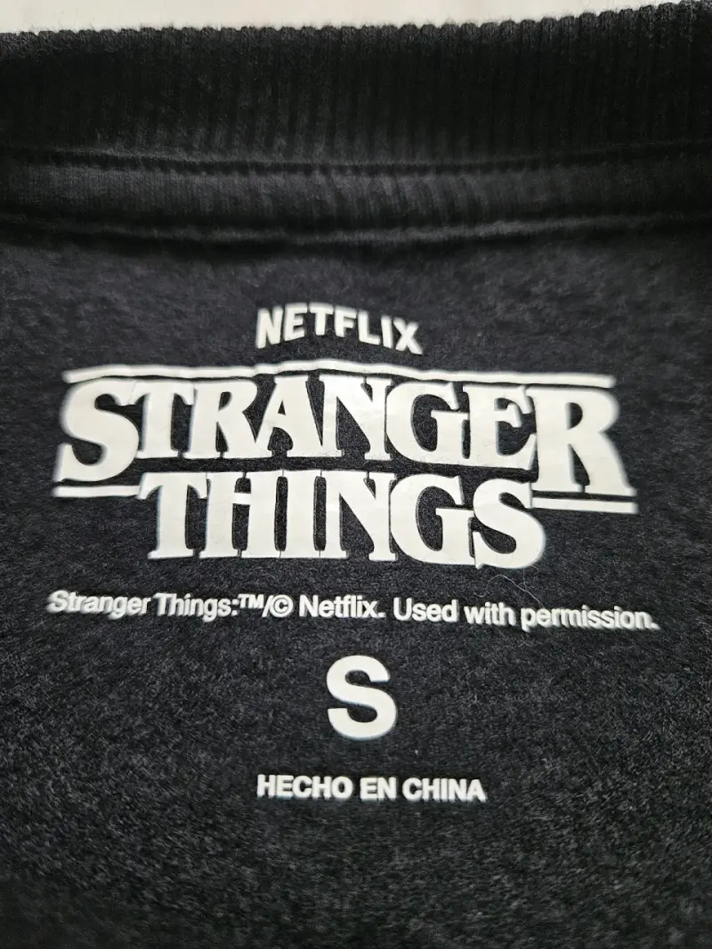 Polerón Stranger Things negro con diseño de llamas - 4