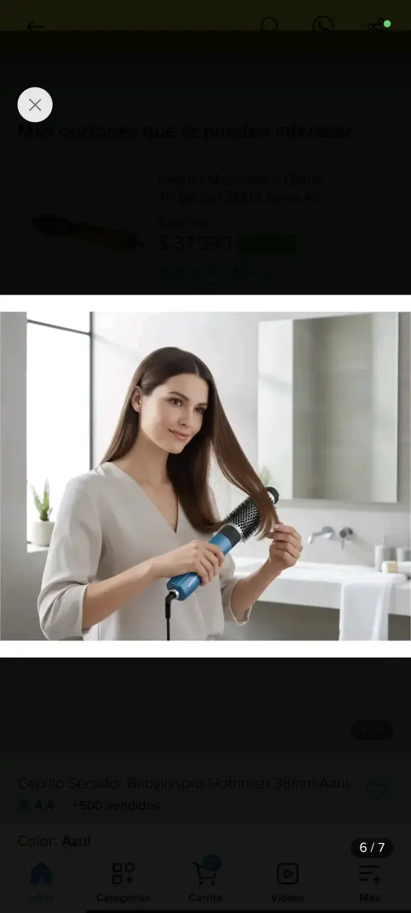 Cepillo Secador Babylisspro Hotbrush Azul - 3