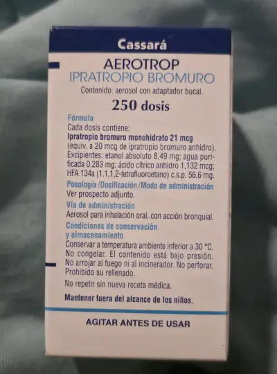 bromuro de ipratropio (20 mcg/dosis) 250 dosis - miniatura 2