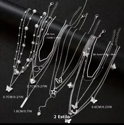 Collares y pulseras plata 925 nuevos módicos valor - miniatura 2