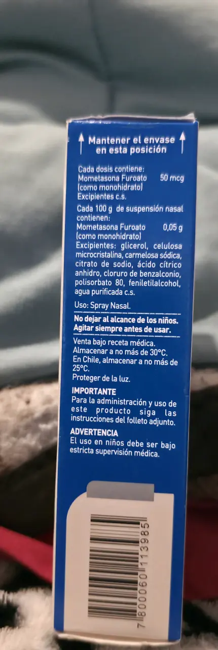 Suspensión nasal Rinoval 120 dosis(mometasona) - 2