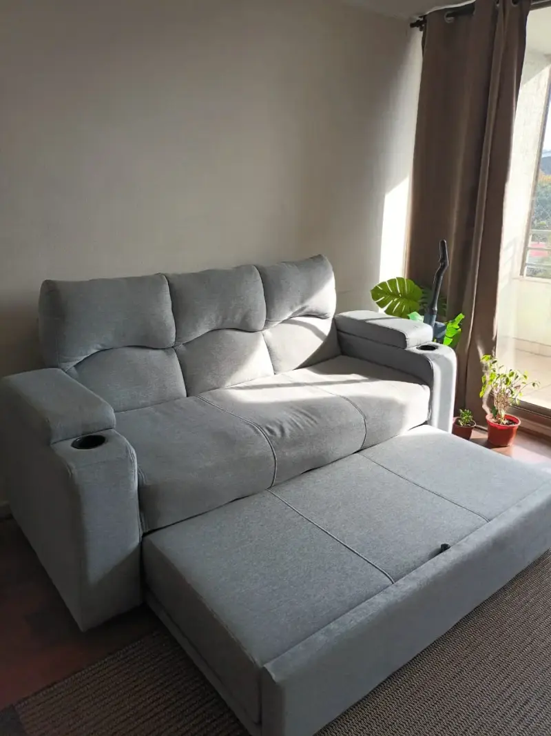 Sillon cama gris 2 plazas