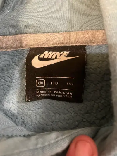 Polerón con capucha Nike azul claro - miniatura 2