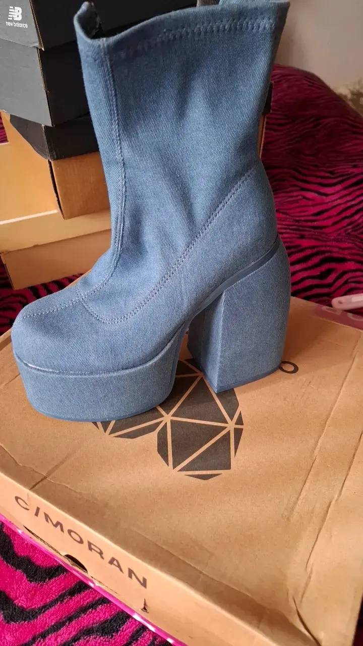 Botines de plataforma denim C/moran
