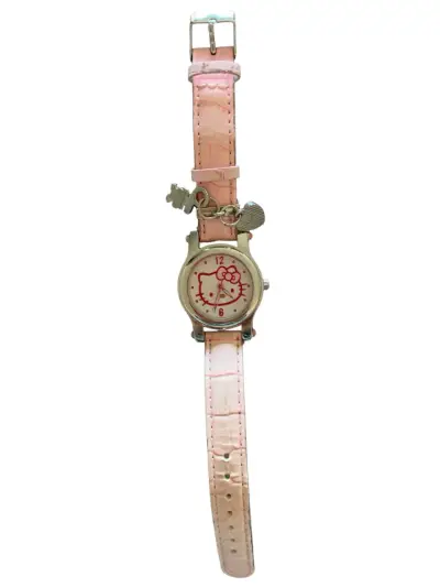 Reloj pulsera Hello Kitty rosa con dijes - miniatura 1