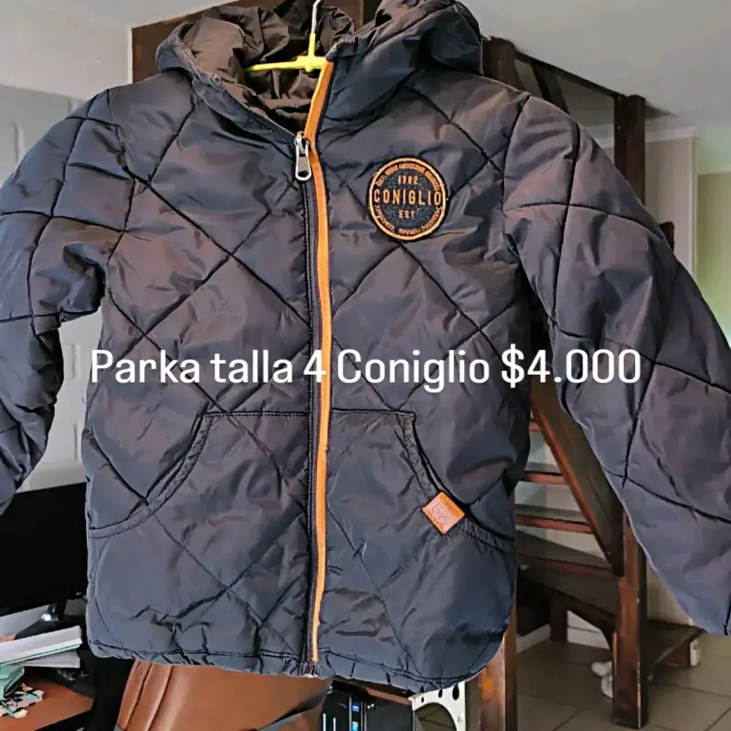 Parka azul para niño Coniglio talla 4