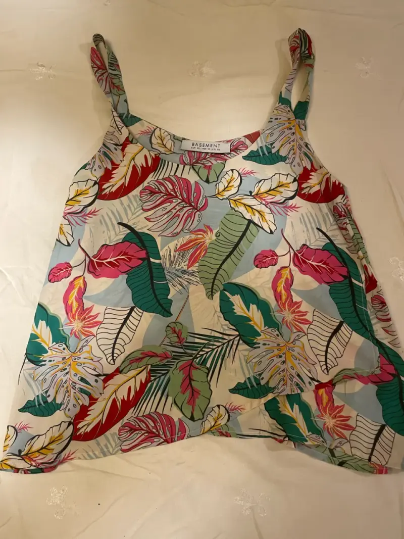 Blusa sin mangas Basement estampado tropical - 1