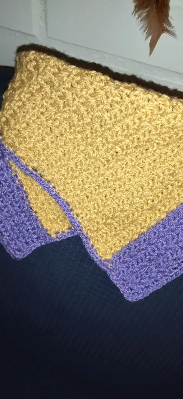 Cuello tejido a crochet bicolor - 4