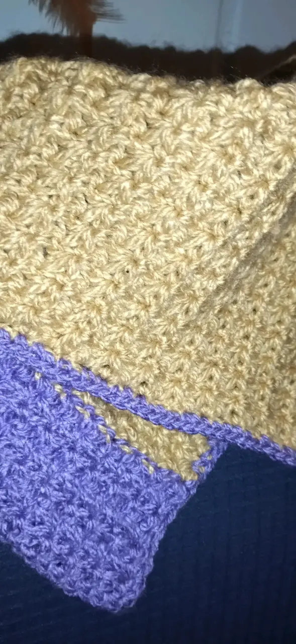 Cuello tejido a crochet bicolor - 5