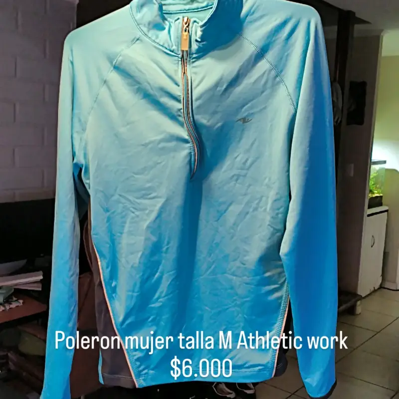 Polerón deportivo mujer azul talla M