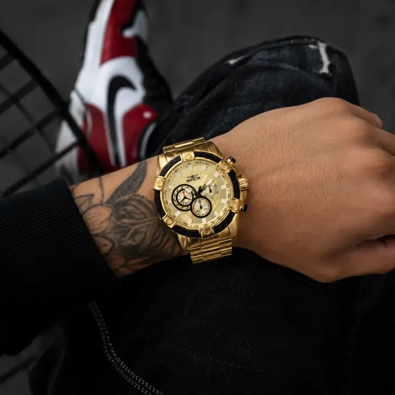 馃敟RELOJ INVICTA dorado cron贸grafo elegante馃敟 - 3