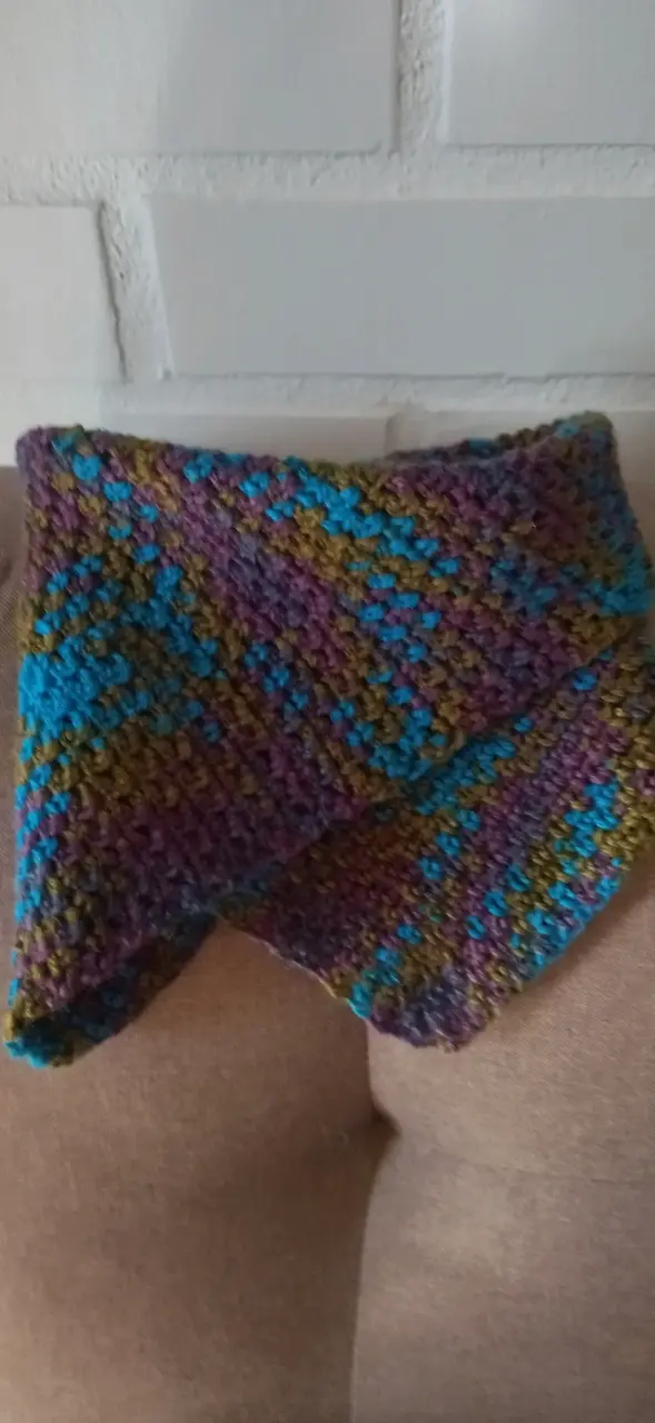 Cuello tejido a crochet multicolor - 4