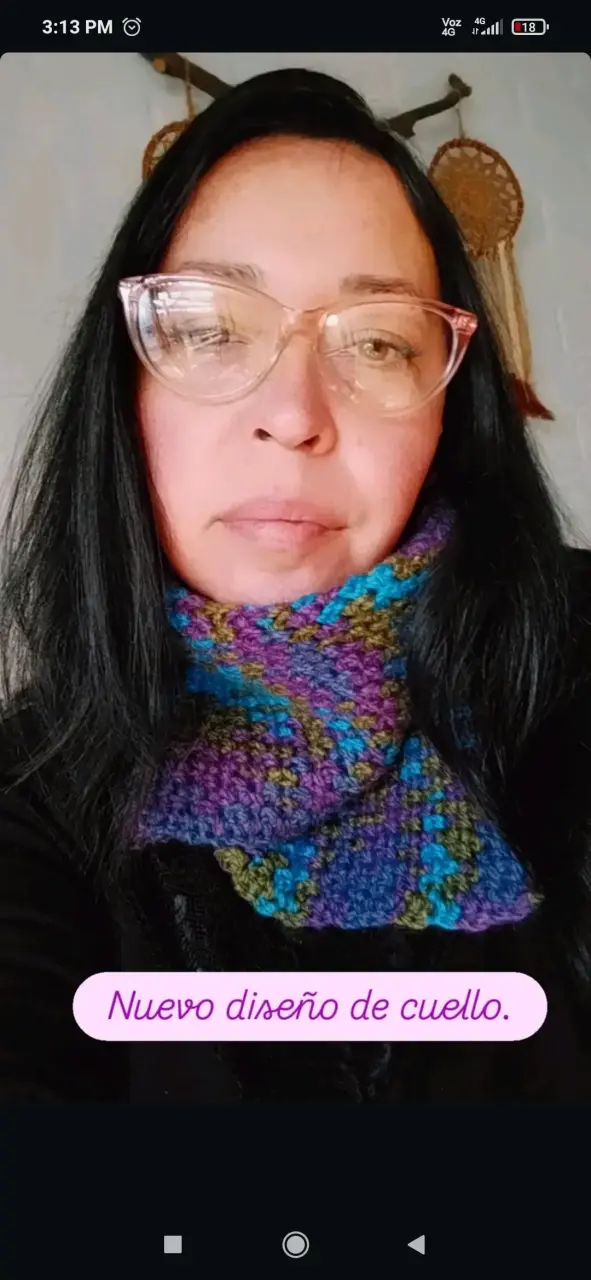 Cuello tejido a crochet multicolor - 5