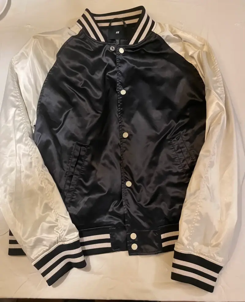 Chaqueta bomber H&M bicolor satinada - 1