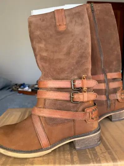 Botas de cuero café Marca Umbrale - miniatura 1