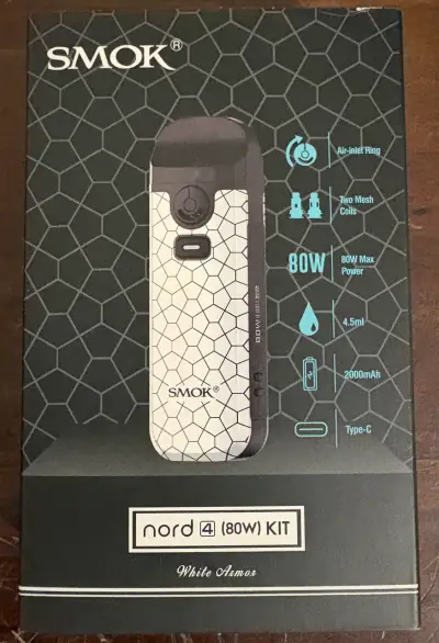 Kit de vapeo SMOK Nord 4 80W White Armor - miniatura 1