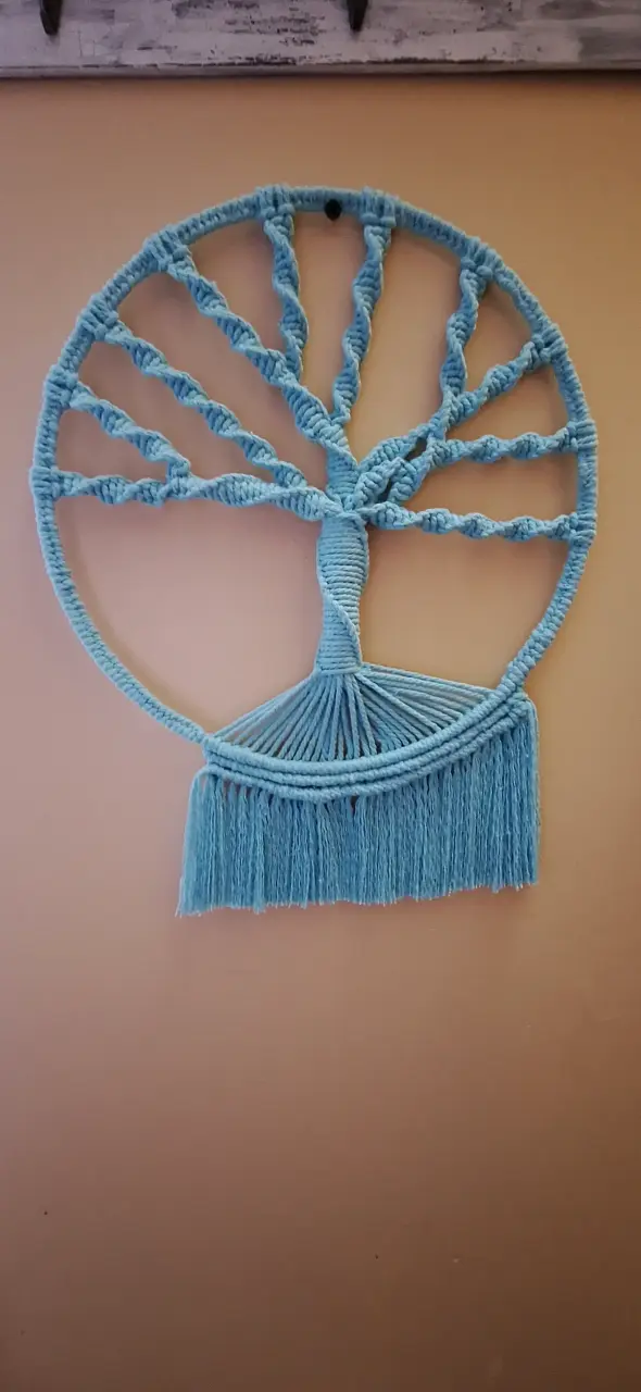 Decoración de pared macramé árbol de la vida