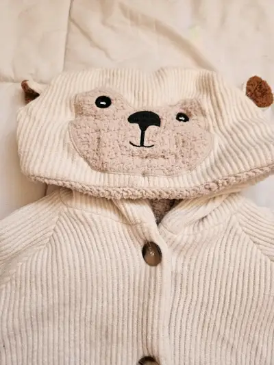 Polerón infantil con capucha de orejas beige - miniatura 2