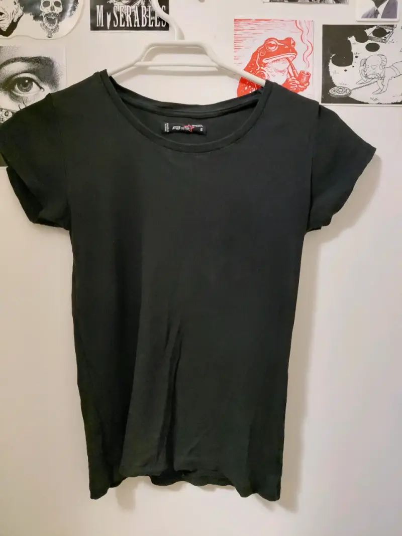 Poleras negras básicas de algodón - 2