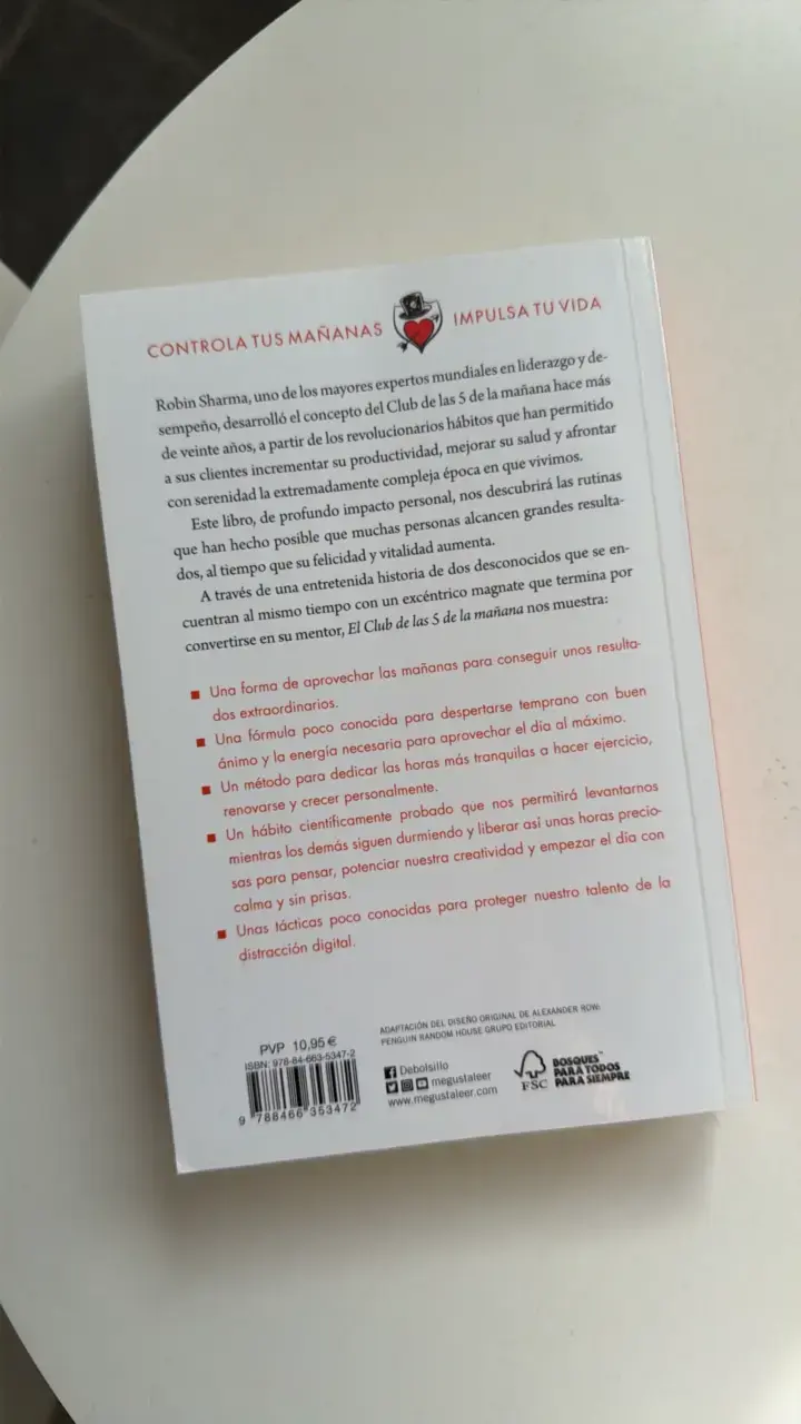Libro 'El Club de las 5 de la Mañana' de Robin Sharma - 2