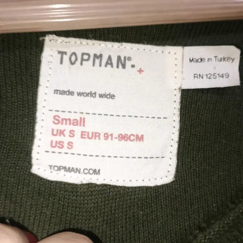 Suéter verde oscuro de Topman con cuello amplio - 4