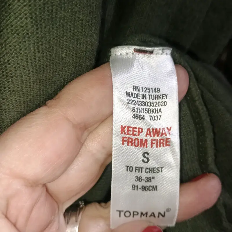 Suéter verde oscuro de Topman con cuello amplio - 5