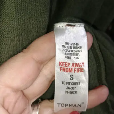 Suéter verde oscuro de Topman con cuello amplio - miniatura 5