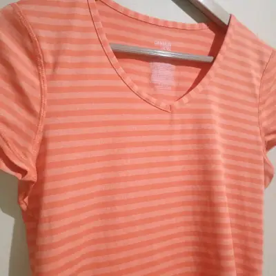 Polera rayada naranja para mujer - miniatura 3