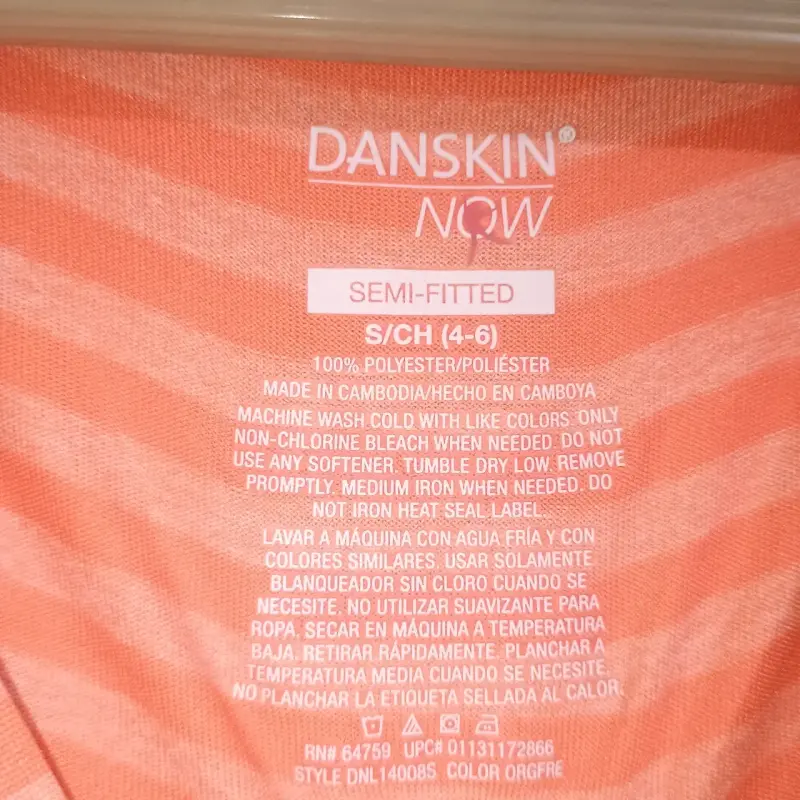 Polera rayada naranja para mujer - 4