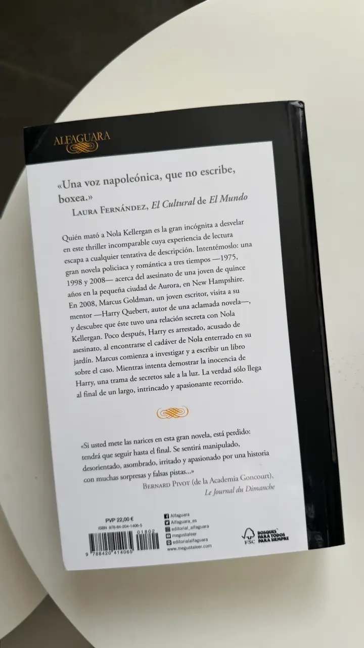 Libro 'La verdad sobre el caso Harry Quebert' de Joël Dicker - 2