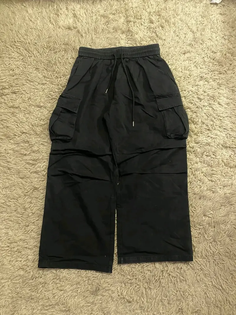 Pantalones cargo negros unisex - 2