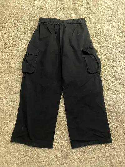 Pantalones cargo negros unisex - miniatura 3