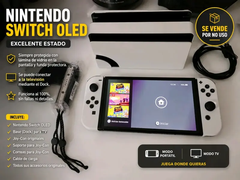 Consola Nintendo Switch OLED + Accesorios - 4