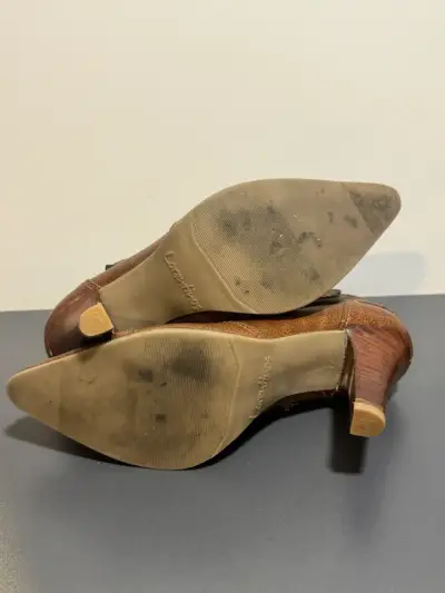 Botines de cuero marrón con hebillas - miniatura 3
