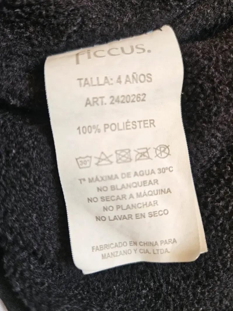 Chaqueta polar negra con capucha - 6