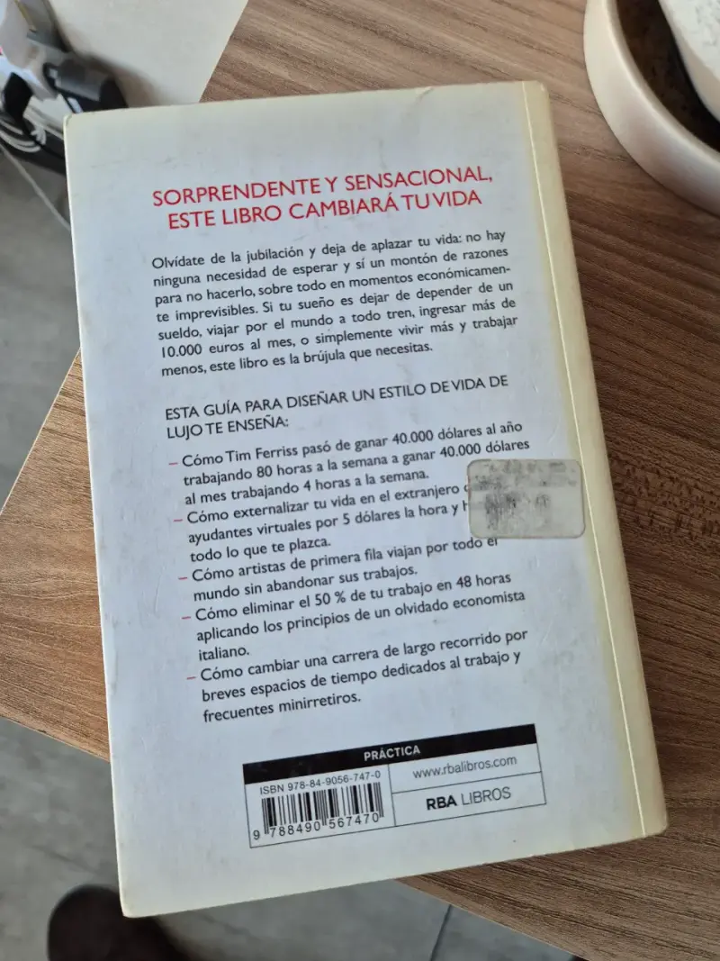 Libro 'La semana laboral de 4 horas' de Timothy Ferriss - 3
