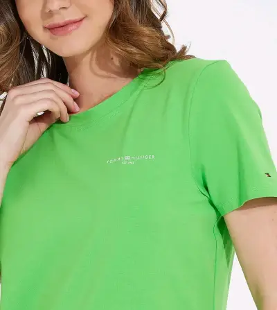 Polera Tommy Hilfiger Regular Fit Verde M - miniatura 4