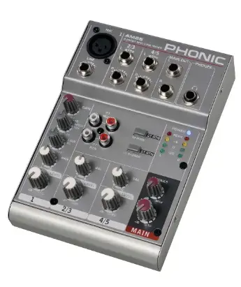 Mezclador de audio Phonic AM55 compacto - 2