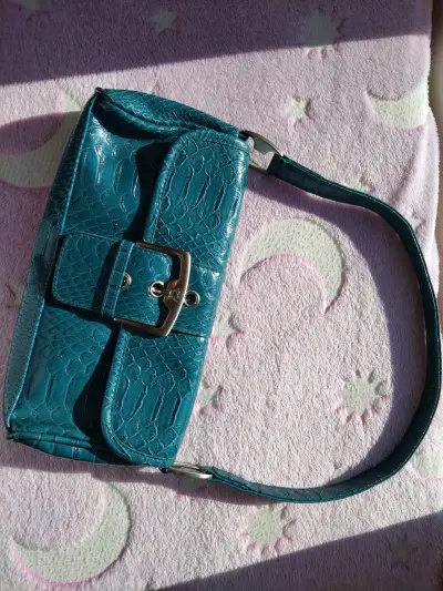 Cartera de Hombro Saxoline Vintage - Azul Petróleo - miniatura 1