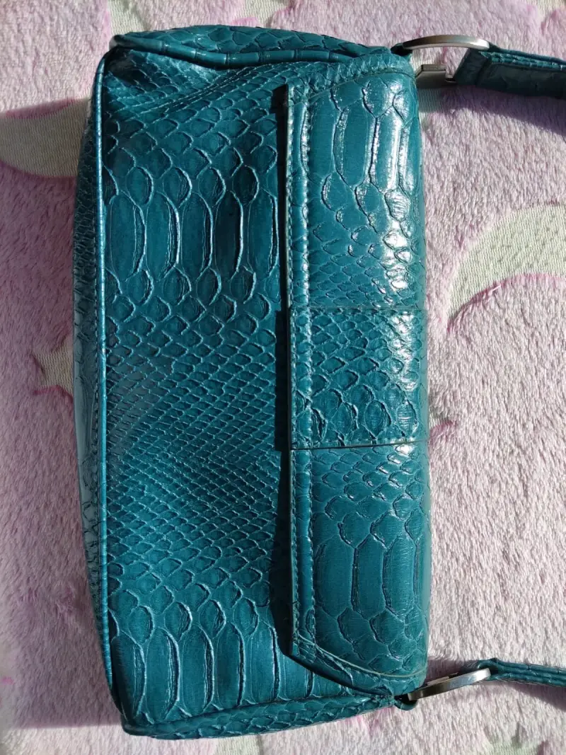 Cartera de Hombro Saxoline Vintage - Azul Petróleo - 2