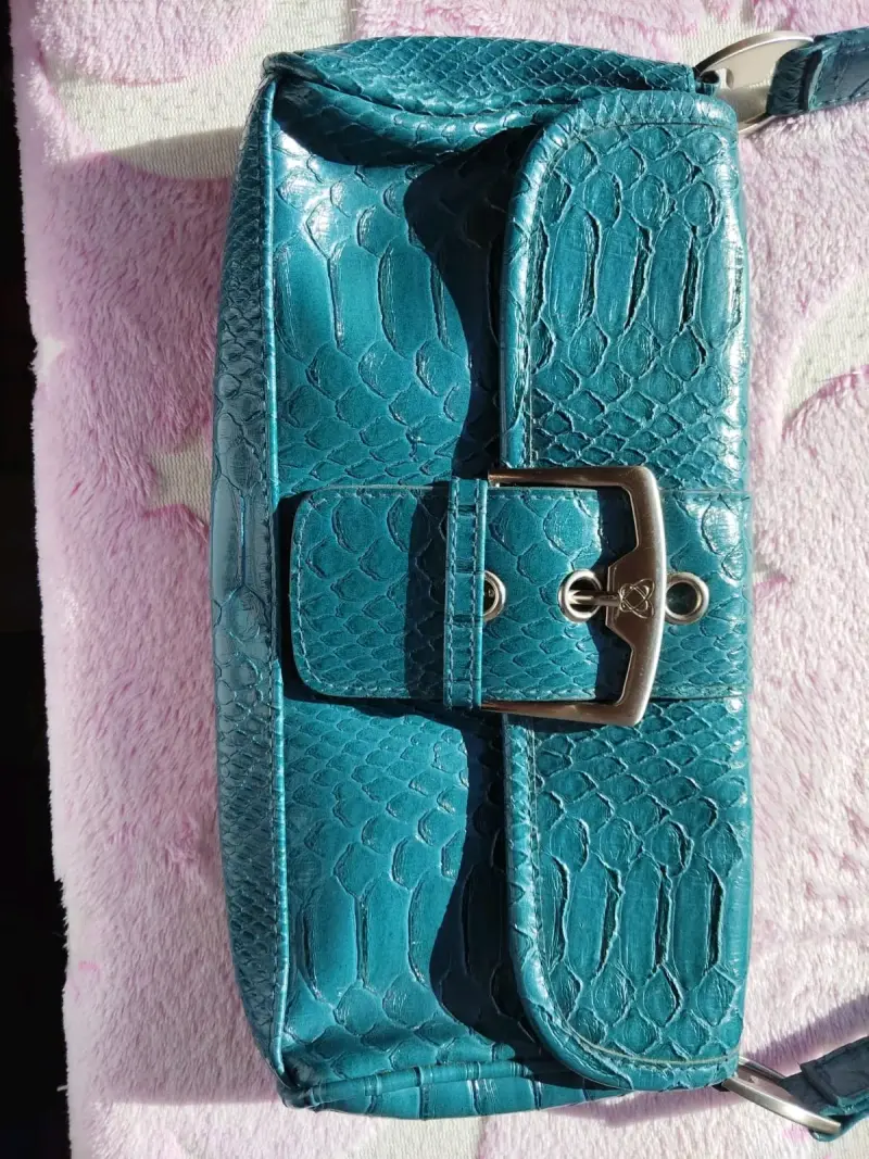 Cartera de Hombro Saxoline Vintage - Azul Petróleo - 3