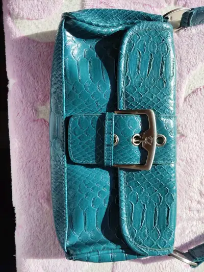 Cartera de Hombro Saxoline Vintage - Azul Petróleo - miniatura 3