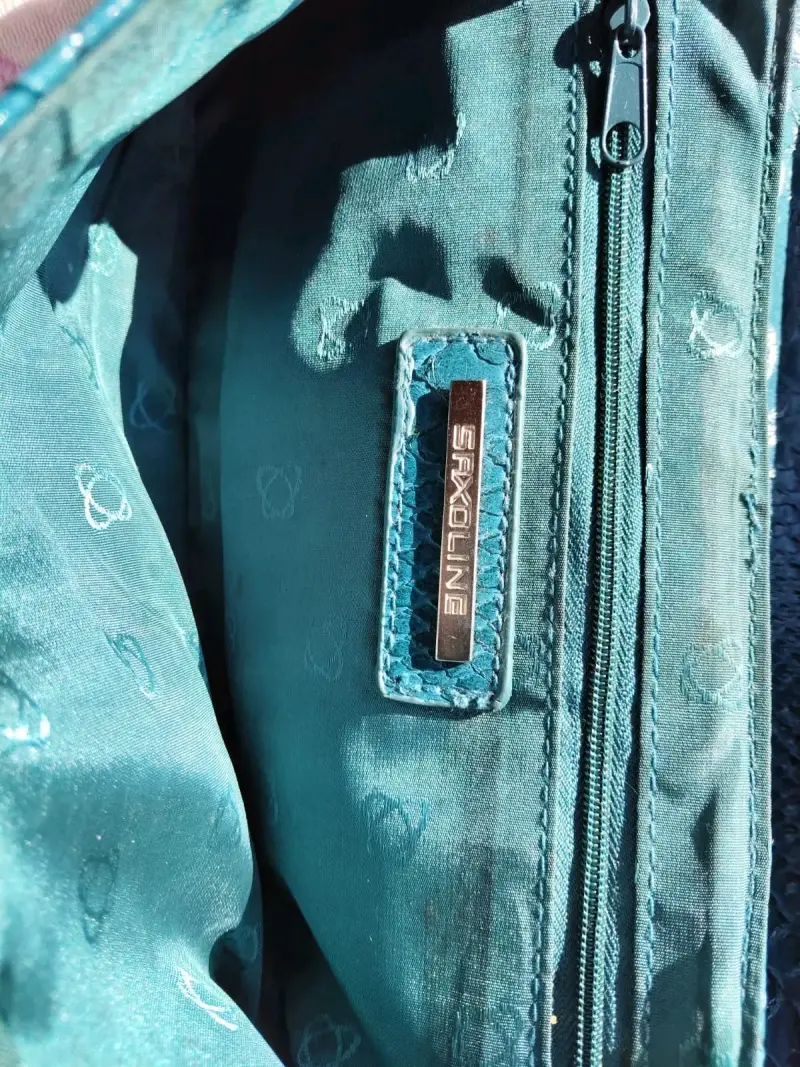Cartera de Hombro Saxoline Vintage - Azul Petróleo - 4