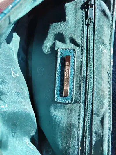 Cartera de Hombro Saxoline Vintage - Azul Petróleo - miniatura 4