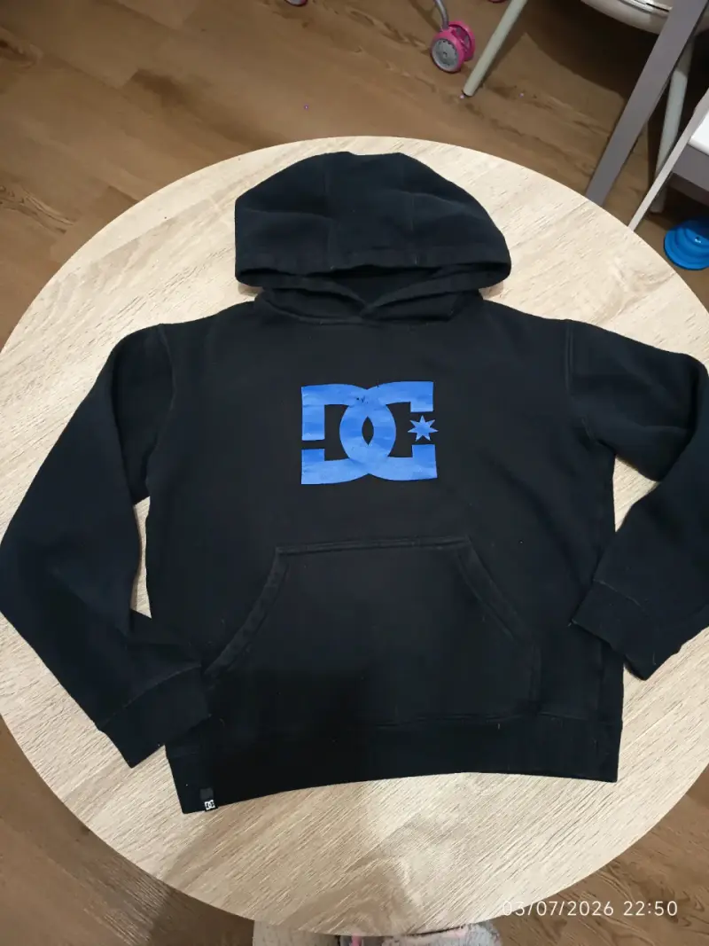 Polerón con capucha DC negro y azul de niño - 1