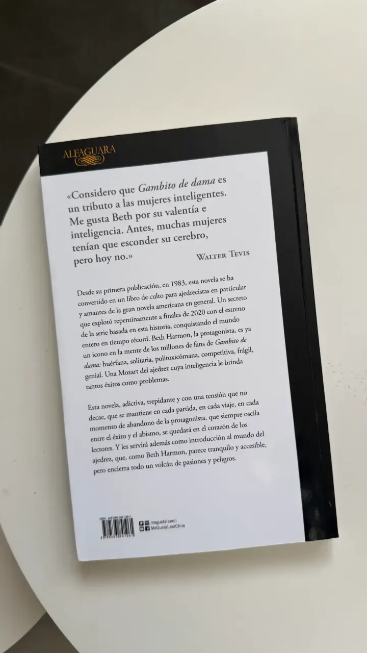 Libro 'Gambito de dama' de Walter Tevis - 2