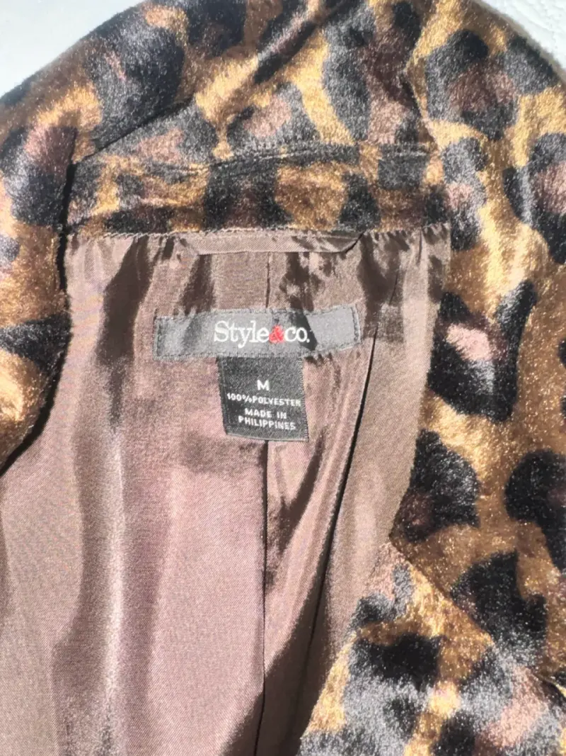 Abrigo de leopardo para mujer elegante - 3