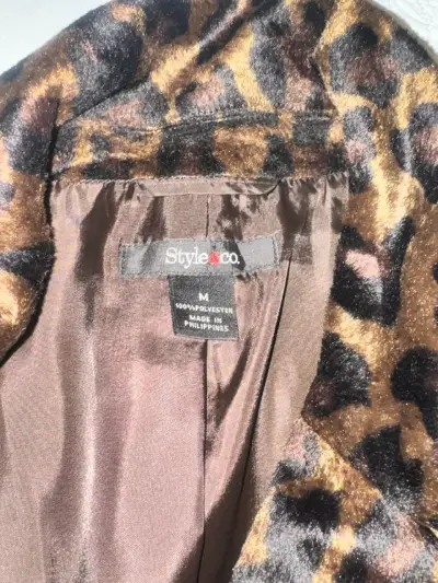 Abrigo de leopardo para mujer elegante - miniatura 3