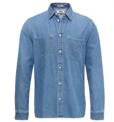 Camisa Denim Tommy Hilfiger Slim Fit  Broches S/M - miniatura 1
