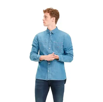 Camisa Denim Tommy Hilfiger Slim Fit  Broches S/M - miniatura 4